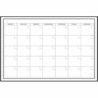 WallPops White Monthly Dry Erase Calendar - Large - Monthly - 1 Month Single Page Layout - 24" x 36" Sheet Size - Wall Mount - White - Vinyl - Repositionable, Removable, Dry Erase Surface, Reusable, Undated, Monthly Calendar - 1 / Unit