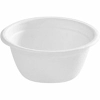 Globe Portion Cups Bagasse Compostable - 2 OZ / White - 2 fl oz (59.1 mL) - 100 / Pack - White - Sugarcane Fiber, Bagasse - Lunch, Hot Food, Cold Food