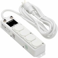 Tripp Lite series Safe-IT PS-415-HG-OEMLM Power Strip - NEMA 5-15P-HG - 4 x NEMA 5-15R-HG - 15 ft (4.57 m) Cord - 15 A Current - 120 V AC Voltage - Rack-mountable - White