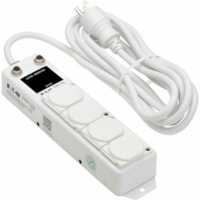 Tripp Lite series Safe-IT PS-402-HG-OEMLM Power Strip - NEMA 5-15P-HG - 4 x NEMA 5-15R-HG - 2 ft (0.61 m) Cord - 15 A Current - 120 V AC Voltage - Rack-mountable - White