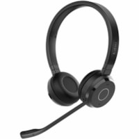 Jabra Evolve 65 TE Headset - Stereo - Wireless - Bluetooth - 100 ft (30.48 m) - 20 Hz to 20 kHz - Over-the-head, On-ear - Binaural - Supra-aural - Electret Condenser, Uni-directional Microphone - Black