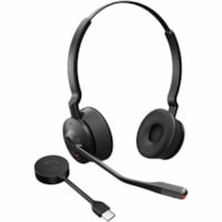 Jabra Engage 55 SE Headset - Microsoft Teams Certification - Stereo - USB Type A - Wired/Wireless - DECT - 490 ft (149.35 m) - 40 Hz to 16 kHz - Over-the-head, On-ear - Binaural - Supra-aural - Noise Cancelling, Uni-directional, MEMS Technology Microphone - Black