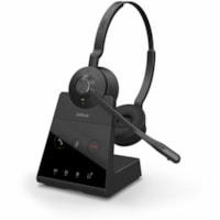 Casque Engage 65 SE Sans fil Supra-auriculaire, Sur tête Stéréo - Noir Jabra - Stéréo - Sans fil - DECT - 492,1 pi (150 m) - 40 Hz à 16 kHz - Supra-auriculaire, Sur tête - Binaural - Supra-aural - Technologie MEMS, Condensateur à électret Microphone - Ant