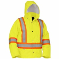 Forcefield Yellow Hi Vis Safety Driver's Jacket, Medium - Medium Size - Polyester - Yellow - Comfortable, Tear Resistant, Water Resistant, Wind Proof - 1 / Unit