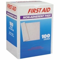 Safecross First Aid Non-Adherent Sterile Pads - 3" (76.20 mm) Width x 4" (101.60 mm) Length - 100 / Box