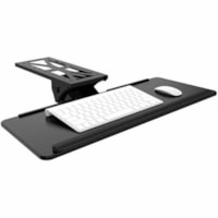 HDL Articulating Keyboard Tray - 26" Width x 9.7" Depth - Black - Vinyl, Medium Density Fiber (MDF), Metal - 1