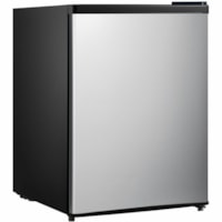 Ecohouzng 2.4 cu. ft. Mini Refrigerator - 67.96 L - French Door - Reversible - 67.96 L Net Refrigerator Capacity - Black - Metal