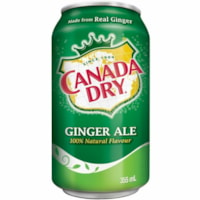 Boisson non alcoolisée - Ginger Ale Canada Dry - Prête à boire - 355 mL - Ginger Ale - 12 / Étui