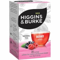 Thé Décoféiné - Vignes de baies Higgins & Burke Naturals - Tisane - 0.1 oz - 20 Sachets de thé - Kasher - 20 / boîte