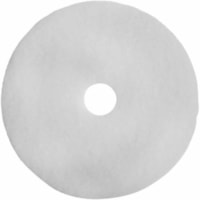 Globe White Super Polish Floor Pads - 14" Dia. Pad / White - 1 - Round x 14" (355.60 mm) Diameter - Floor, Polishing350 rpm Speed Supported - Non-abrasive, Scuff Mark Remover - White