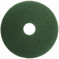 Globe Green Scrubbing Floor Pads - 18" Dia. Pad / Green - 1 - Round x 18" (457.20 mm) Diameter - Floor, Scrubbing, Stripping350 rpm Speed Supported - Dirt Remover, Scuff Mark Remover, Abrasive - Fiber, Polyester - Green