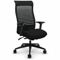 Global Chair - Fabric Seat - Black Mesh Back - Black Frame - Echo - Plastic, Mesh, Fabric