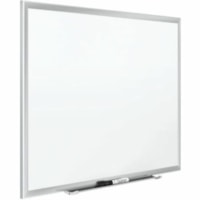 Tableau effaçable à sec DuraMax Quartet - largeur de 96 po (2438,40 mm) x hauteur de 48 po (1219,20 mm) - Surface Blanc Porcelaine - Frame Argenté Aluminium - Horizontale/Verticale - Magnétique - Surface lisse, Ant-taches, Anti-taches, Résistant aux rayures, R&eacute