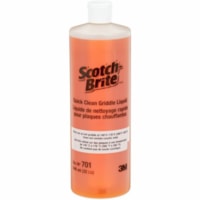 Scotch-Brite Quick Clean Griddle Cleaning Liquid, 946 mL - For Griddle, Oven - Liquid - 32 fl oz (1 quart) - Mild, Solvent Scent Width - 1 / Bottle - 1 - Caustic-free - Orange