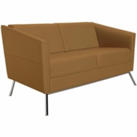 Global Wind 2-Seat Sofa, Cookie, Allante FRee Vinyl - Adjustable Seat - 46.50" (1181.10 mm) WidthChrome Frame54.50" (1384.30 mm) x 29" (736.60 mm) x 28.50" (723.90 mm) - Vinyl, Wood Cookie Seat - Vinyl Cookie Back