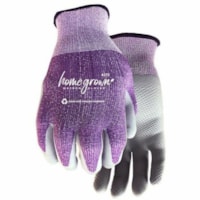 Home Grown 375 Karma - Dirt, Debris Protection - Nitrile Coating - Large Size - Female - Polyester - Purple - Biodegradable, Snug Fit, Cut Resistant, Ergonomic - For Gardening, General Purpose, Landscaping - 12 / Pack