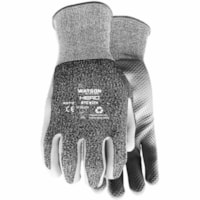 Stealth Stealth Hero Work Gloves - Dirt, Debris Protection - Large Size - Diamond - Polyester - Gray Melange - Cut Resistant, Biodegradable, Snug Fit, Ergonomic - For Construction, Manufacturing, Automotive - 6 Pair