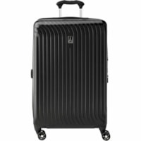 Travelpro Maxlite Travel/Luggage Case (Suitcase) Travel - Black - Impact Resistant, Puncture Resistant, Crack Resistant, Split Resistant, Scratch Resistant, Scuff Resistant, Moisture Resistant, Impact Absorbing - Polycarbonate Exterior Material - Checkpoint Friendly - Telescoping Handle - 24.50" (62