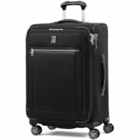 Travelpro Platinum Elite Travel/Luggage Case (Check-in) Luggage - Shadow Black - Moisture Resistant, Damage Resistant, Stain Resistant, Abrasion Resistant, Water Resistant - Nylon Body - Checkpoint Friendly - Handle - 25" (635 mm) Height x 18" (457.20 mm) Width x 11.75" (298.45 mm) Depth - Medium Si