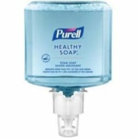 Recharge de savon mousse HEALTHY SOAP PURELL® - Sans parfum Arôme - Pour Sec Peau - 1,27 quart (1200 mL) - Détacheur de saletés, Tue les germes - Habillage, Hôpital - Antibactérien - Sans parabène, Sans phtalate, Sans colorant, Sans parfum, Rinsage rapide, Recyclable 