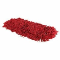 Globe Pro-Stat 18" Red Tie-On Dust Mop Head - 5" Width x 18" Length - Durable, Fray Resistant, Tangle Resistant, Lint Resistant - Yarn, Polyester, Synthetic Fiber - Red - 1 Unit