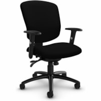 Global Supra-X Mid-Back Multi-Tilter Chair, Dance Black, Waterfall Fabric - Fabric Seat - Black Fabric, Plastic Back - Black Frame - Mid Back - Wood, Plastic