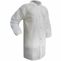 RONCO Care Lab-Coat - Large (L) Size - White - Polypropylene