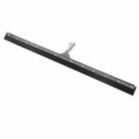 Globe Straight Black Rubber Squeegee - 24"L / Black/ Silver - 7" (177.80 mm) Height x 5" (127 mm) Width x 24" (609.60 mm) Length - Heavy Duty, Corrosion Resistant, Rust Resistant, Sturdy, Zinc Plated Frame - Black, Silver - 1 / Unit