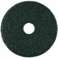 Dustbane Emerald/Dominator Stripping Pad - 5/Carton x 19" (482.60 mm) Diameter - Stripping, Floor, Cleaning - 175 rpm to 600 rpm Speed Supported - Durable, Heavy Duty, Abrasive, Dirt Remover - Fiber, Polyester - Emerald Green