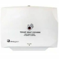 Distributeur de couvre-siège de toilette Evogen Hospeco - Dispenser Blanc Sans contact - hauteur de 12po (304.80 mm) x largeur de 17po (431.80 mm) x profondeur de 3.12po (79.25 mm) - Acrylonitrile butadiène styrène (ABS) - 1 / Unité