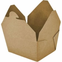 Boîte de stockage - Récipient pour aliments - Marron Globe - Alimentaire, Transport - Jetable - Marron - Papier Kraft Corps - 200 / Étui