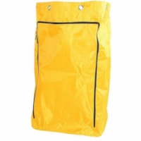 Globe Janitorial Cart Replacement Bag - For Janitor Cart - Yellow - Vinyl - 27.50" (698.50 mm) Height x 15" (381 mm) Width x 12" (304.80 mm) Length - 1 Box