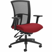 Global Chair - Candy Apple Seat - Black Mesh Back - Black Frame - Mid Back