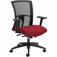 Global Chair - Candy Apple Seat - Black Mesh Back - Black Frame - Mid Back