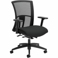 Global Chair - Black Seat - Black Mesh Back - Black Frame - Mid Back