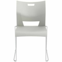 Chaise empilable Duet 662116,5 po (419,10 mm) Haut Global - Seat Color Gris - Résine, Polypropylène, Plastique Seat Material - Plastique, Polypropylène, Résine Back MaterialFrame Color Chrome - Acier Frame Material - Bas du dos - Luge Base - Chrome, Gris Argenté - 