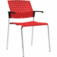 Chaise empilable Sonic Global - Seat Color Scarlet - Polypropylène Seat Material - Polypropylène, Plastique Back Material - Accoudoir