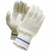 Vita Polyester / Cotton String Knit Gloves - 8.86" (225 mm) Glove Length - 7 Size Number - Small Size - For Right/Left Hand - Polyester, Cotton Blend - Natural - Snug Fit, Comfortable, Breathable, Stretchable, Flexible, Machine Washable, Washable - For Food, Assembly, Finished Goods, Landscaping, Ge