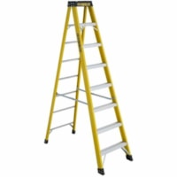 Featherlite 6908 8' Extra-Heavy Duty Fiberglass Stepladder - 136.08 kg Load Capacity - Type IA