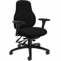 Global Chair - Echo Terrace Fabric Seat - Black, Echo Fabric, Plastic Back - Black Frame - Mid Back - Wood, Fabric, Plastic