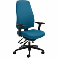 Fauteuil de direction G1 Ergo Select - Siège réglable - 16,5 po à 20,5 po Haut Global - Tissu Seat MaterialBack Color Bleu - Tissu, Plastique Back MaterialFrame Color Noir - Dossier haut - Tissu