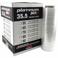 Malpack Platinum Max Hand Wrap, Clear, 12" x 1,476', 65 Gauge, Carton of 4 Rolls - Puncture Resistant, Tear Resistant - Clear - 4 / Carton