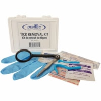 Dentec Tick Removal Kit - 14 x Piece(s) - 4" (101.60 mm) Height x 5" (127 mm) Width x 2" (50.80 mm) Depth - Plastic Case - White - 1 Each