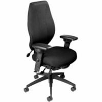 ergoCentric airCentric 2 Multi Tilt Task Chair, Standard Size, Midnight Black - Molded Foam Seat - Midnight Black Frame - Mid Back