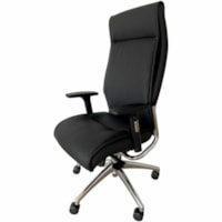 HDL Artemis High-Back Executive Task/Meeting Chair, Black - Polyurethane Seat - Polyurethane Back - High Back - Black