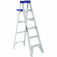 Louisville AS2100 Ladder - 113.40 kg Load Capacity - Type I - Blue, Silver