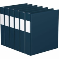 Davis 1-1/2" Premium Economy Binder, D-Ring, Navy Blue, Pack of 6 - Letter - 8 1/2" x 11" Sheet Size - 350 Sheet Capacity - 1.50" (38.10 mm) Ring - Fastener(s): 3 x D-Ring - Pocket(s): 2, Internal - Polypropylene - Navy Blue - Spine Label - 6 / Pack