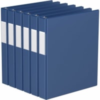 Davis 1" Premium Economy Binder, D-Ring, Royal Blue, Pack of 6 - Letter - 8 1/2" x 11" Sheet Size - 350 Sheet Capacity - 1" (25.40 mm) Ring - Fastener(s): 3 x D-Ring - Pocket(s): 2, Internal - Polypropylene - Royal Blue - Spine Label - 6 / Pack