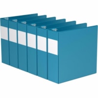 Davis 3" Premium Economy Binder, D Ring, Turquoise Blue, Pack of 6 - Letter - 8 1/2" x 11" Sheet Size - 625 Sheet Capacity - 3" (76.20 mm) Ring - Fastener(s): 3 x D-Ring - Pocket(s): 2, Internal - Polypropylene - Turquoise Blue - Spine Label, PVC-free - 6 / Pack