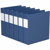 Davis 2" Premium Economy Binder, Round Ring, Royal Blue, Pack of 6 - Letter - 8 1/2" x 11" Sheet Size - 600 Sheet Capacity - 2" (50.80 mm) Ring - Fastener(s): 3 x Round Ring - Pocket(s): 2, Internal - Polypropylene - Royal Blue - Spine Label, PVC-free - 6 / Pack